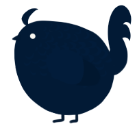A tumblr chicken with a half-lace pattern