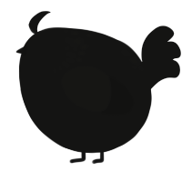 A black chicken with a neck-speckle pattern
