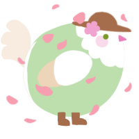 A gluppy and cream chicken with a head pattern
