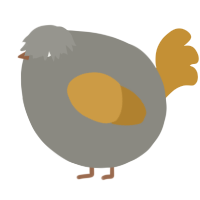 A ash and gold chicken
