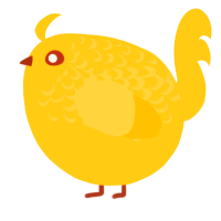 A honey chicken with a half-lace pattern