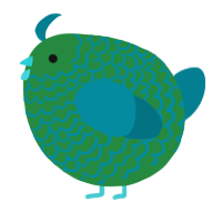 A viridian and sea chicken with a lace pattern