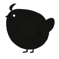 A black chicken with a lace pattern