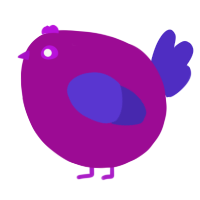 A plum and indigo chicken