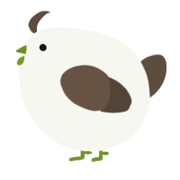 A white and bark chicken