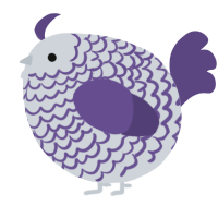 A mist and overcast chicken with a lace pattern