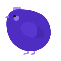 A indigo chicken