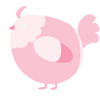 A rose chicken with a head pattern