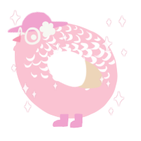 A rose and cream chicken with a half-lace pattern
