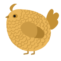 A honey and gold chicken with a lace pattern