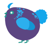 A overcast and sky chicken with a neck-speckle pattern