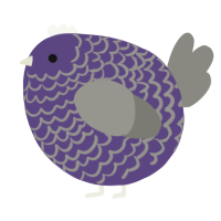 A overcast and ash chicken with a lace pattern