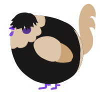 A sable and beige chicken with a head pattern