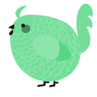 A spring chicken with a lace pattern