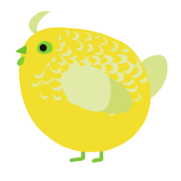 A yellow and lemon chicken with a half-lace pattern
