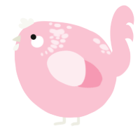 A rose chicken with a neck-speckle pattern