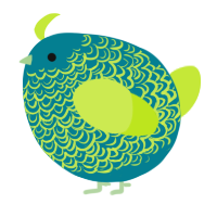 A sea and lime chicken with a double-lace pattern