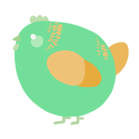 A spring and honey chicken with a neck-band pattern