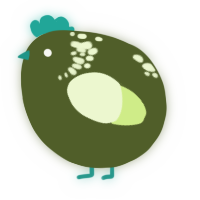 A olive and apple chicken with a neck-speckle pattern