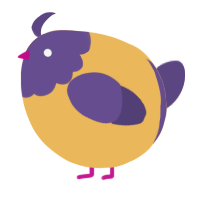 A honey and overcast chicken with a head pattern