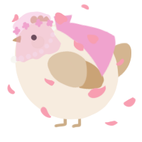 A cream and beige chicken