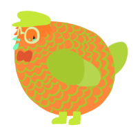 A sapphire and indigo chicken with a lace pattern