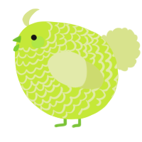 A lime and lemon chicken with a lace pattern