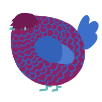 A spring and gold chicken with a lace pattern