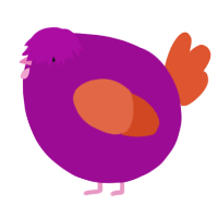 A plum and vermilion chicken