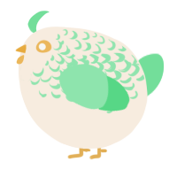 A cream and spring chicken with a half-lace pattern