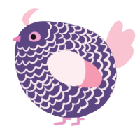 A overcast and rose chicken with a lace pattern