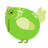 A grass and lemon chicken with a neck-speckle pattern