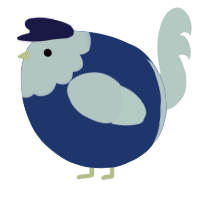 A honey and sable chicken with a head pattern