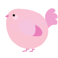 A rose and pink chicken with a half-lace pattern