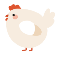 A cream chicken