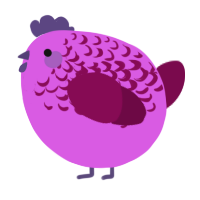 A orchid and wine chicken with a half-lace pattern