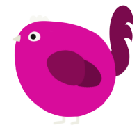 A fuchsia and wine chicken