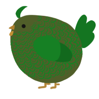 A olive and leaf chicken with a double-lace pattern