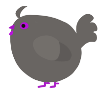 A grey chicken