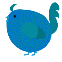 A sapphire and sea chicken with a lace pattern