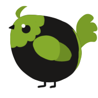 A sable and chartreuse chicken with a head pattern