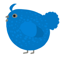 A sapphire chicken with a speckle pattern