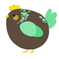A bark and spring chicken with a neck-speckle pattern