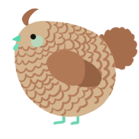 A beige and brown chicken with a lace pattern