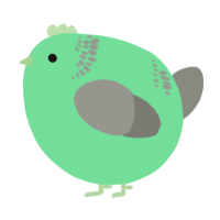 A spring and ash chicken with a neck-band pattern