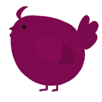 A wine chicken with a lace pattern