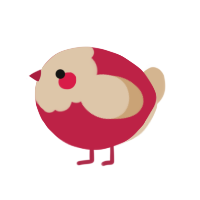 A crimson and beige chicken with a head pattern