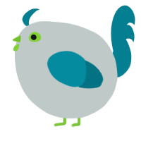 A silver and sea chicken