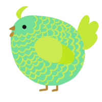 A spring and lime chicken with a lace pattern