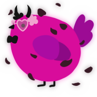 A fuchsia and plum chicken